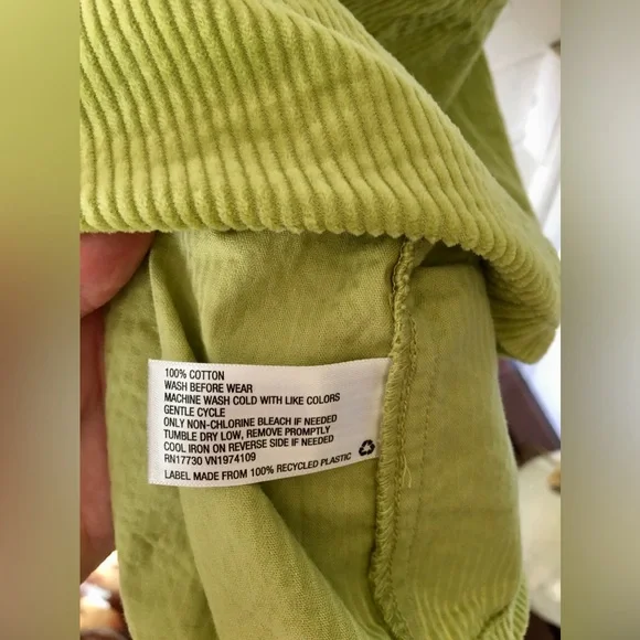 Wild Fable Lime Green Corduroy Mini Dress - Picture 9 of 12